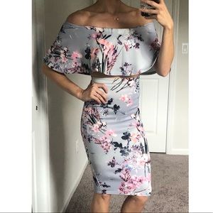 Two piece skirt set
